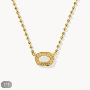 Kendra Scott Emilie Gold Beaded Frame Short Pendant Necklace
